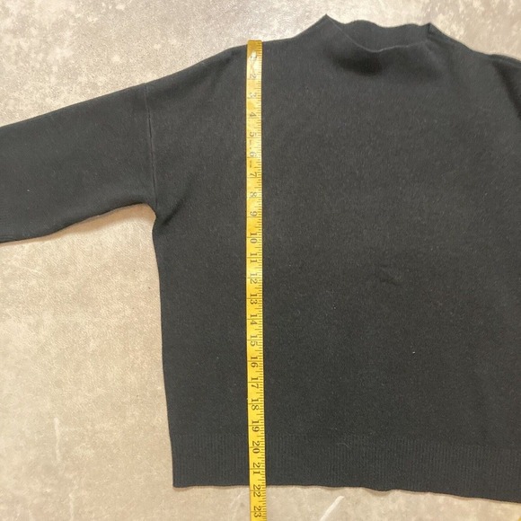 Natacha Paris Sweater Womens Size Medium Black Mock‎ Neck 3/4 Sleeve - Picture 4 of 9